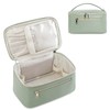 Makeup Bag Travel Cosmetic Bags with Brush Compartment Large Portable