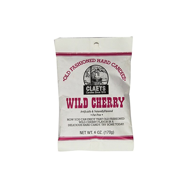 Claey's, Old Fashioned Hard Candy Wild Cherry, 6 Ounce Bag
