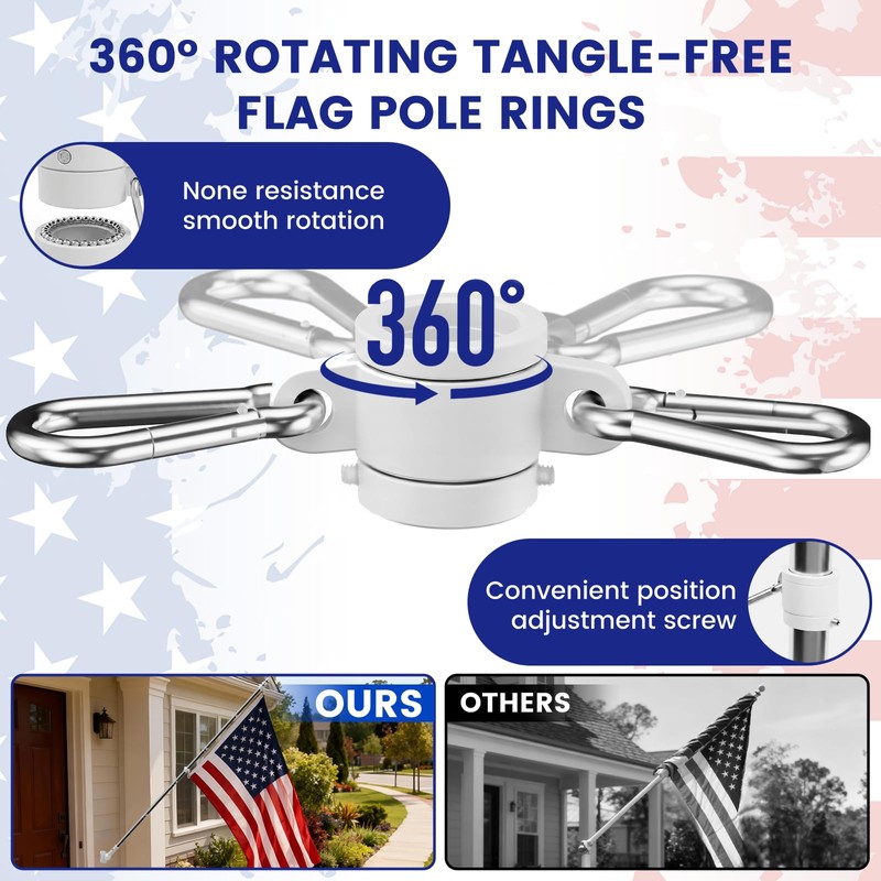 ZHULI 5 FT Flag Pole for Outside House, Flag Pole