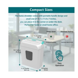 Bonsaii 6-Sheet Cross Cut Paper Shredder High Security Credit Card Home Office