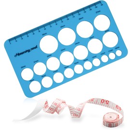 Nipple Rulers for Flange Sizing, Silicone & Soft Flange Size Measure for Nipples, Nipple Flange Measuring Tool with 1.5m Soft Tape Measure, Nipple Sizer Nipple Measurement Tool for Flanges (Blue)