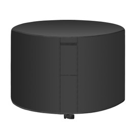 gohantee Round Garden Furniture Covers Waterproof, Garden Table Cover 420D Round Patio Table Cover, Patio Outdoor Circular Table Cover Windproof Anti-UV, RipProof (120x75cm)