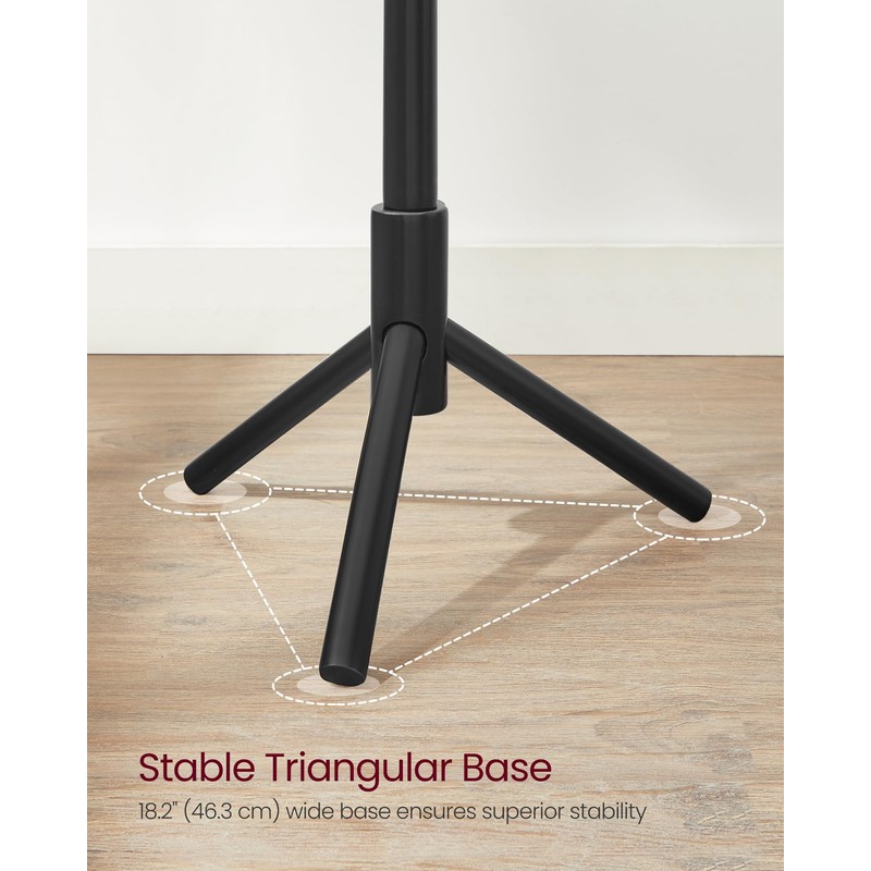 VASAGLE Solid Wood Coat Rack, Free Standing Tree-Shaped Coat Rack