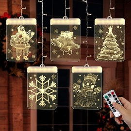 LIHAO Christmas Window Treatment Light, Illumination, LED Decoration, Christmas Decoration, Curtain Light, String Light, Christmas Tree, Ornament, Decoration, Decoration, Interior, Window Treatment,