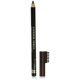 Rimmel London Brow This Way Professional Eyebrow Pencil, Long-Wearing, Highly-Pigmented, Built-In Brush, 001, Dark Brown, 0.05oz