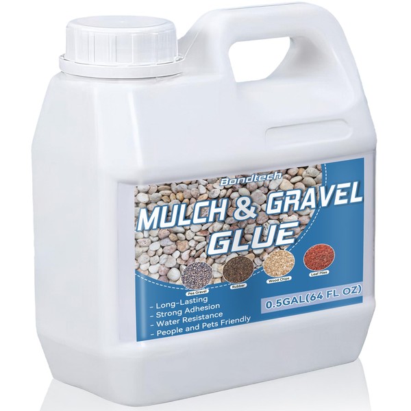 Rock Glue 64 OZ, Mulch Strong Glue for Landscaping, Pea