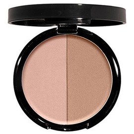 Satin Finish Contour Powder Duo - Sculpt, Contour & Highlight W Luxurious Sheer Color (Afternoon Delight) by Treat-ur-Skin