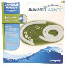 Summer Waves Universal Hose Kit Fits Most Above Ground Pools W/ 1.25-1.5” Hoses