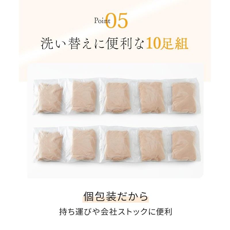 Nissen Women's Stockings and Pantyhose Set, 10 Pairs Set, Non-Supported,