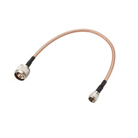 uxcell Mini UHF Male to N Male Right Angle RG400 RF Coaxial Cable 0.3Meter/1Ft Long