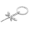 YAYAKO Flying Dragonfly Keychain Stainless Steel Keyring Car Key Chain