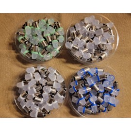 McIntosh (25)FROSTED BAYONET 6.3V-8V LED LAMPS/McIntosh MR65, MR66, MR67 - COLOR CHOICE!