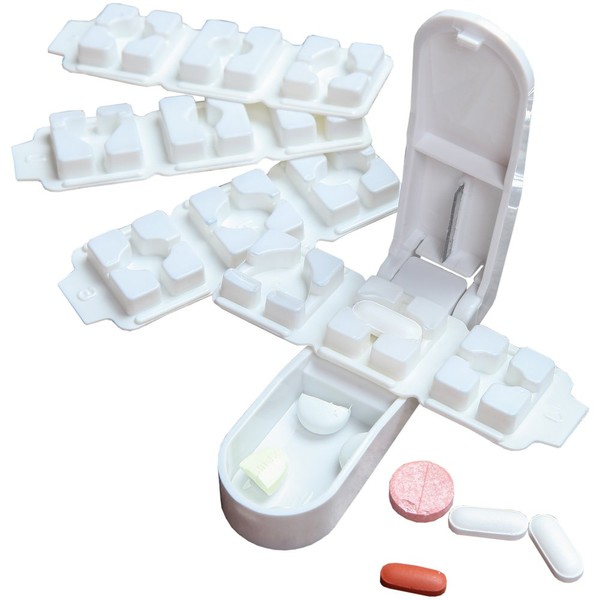 Home-X - Multi-Shape Pill Cutter Kit, Easy-to-Use Design Cuts Pills of All Shapes and Sizes and is Perfect for Travel so You Can Bring it with You Wherever You Go