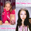 CURASA Birthday Sash and Crown Birthday Princess Crown Hot Pink