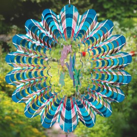 TUOKING Hummingbird Wind Spinners Outdoor Garden Decor 12 Inch 3D Hanging Wind Sculpture Stainless Steel Wind Spinner for Yard and Garden Decoration Worth Gift for Women
