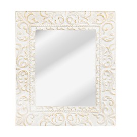 Sungmor Vintage Decorative Wall Mirror, Cast Iron Victorian Style Wall Mounted Makeup Mirror, Heavy Duty Ornate Accent Home Decor Dresser Mirror, Bedroom Living Room Wall Decor Hanging Mirror