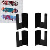4Pcs Black Acrylic Skateboard Wall Mount Rack Skateboard Wall Hanger