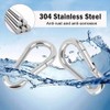 Pack of 20 Carabiner M4 Carabiner Hooks Stainless Steel 304