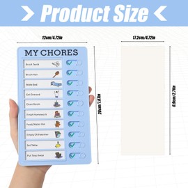 Guiqulai 3Pcs Chore Chart for Kids, Reusable to Do List with 20 Cards, Responsibility Boards with Detachable Cards for Home, School, Travel