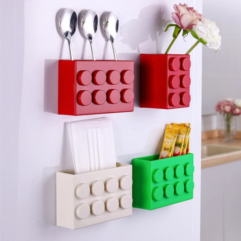 Magnetic Refrigerator Storage Box – Fridge Organizer With Hooks, Magnetic