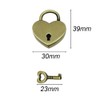 Zasvec Mini Padlock Antique Pack of 3 Lock Heart Padlock