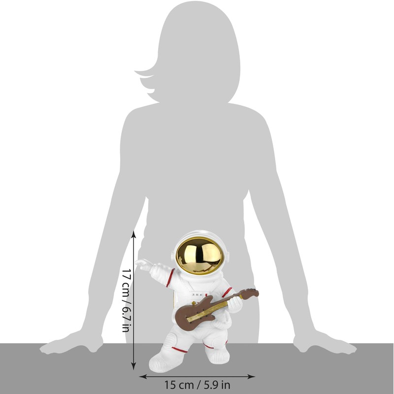 BRUBAKER Decorative Astronaut Guitarist - 17 cm Spaceman Space Figure