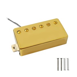 Phrilam Pro LP Vintage Alnico 5 Covered Humbucker Bridge Pickups 8.8K for LP Style Electric Guitar,Gold