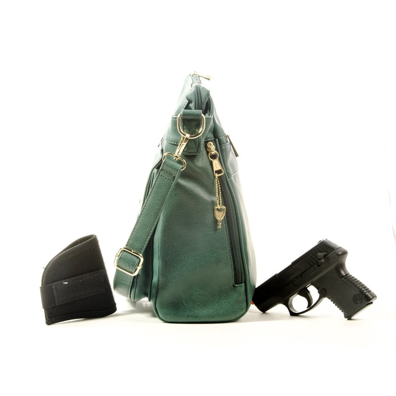 Goson Front Buckle Concealed Gun Handbag Bundle with Stylish Sunglasses