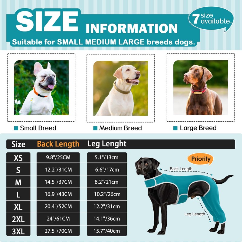 Hjyokuso Recovery Suit For Dogs - Leg Surgery Suit, Lick