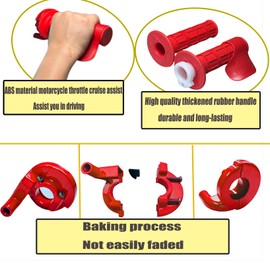 7/8 22mm Twist Throttle Accelerator Handle Grips for Mini Bike Coleman CT200U CT100U Baja MB200 Warrior DB30 Doodle Bug Massimo Trailmaster Motovox Monster 79cc 97cc 100cc 196cc 2.5hp 6.5hp（Red