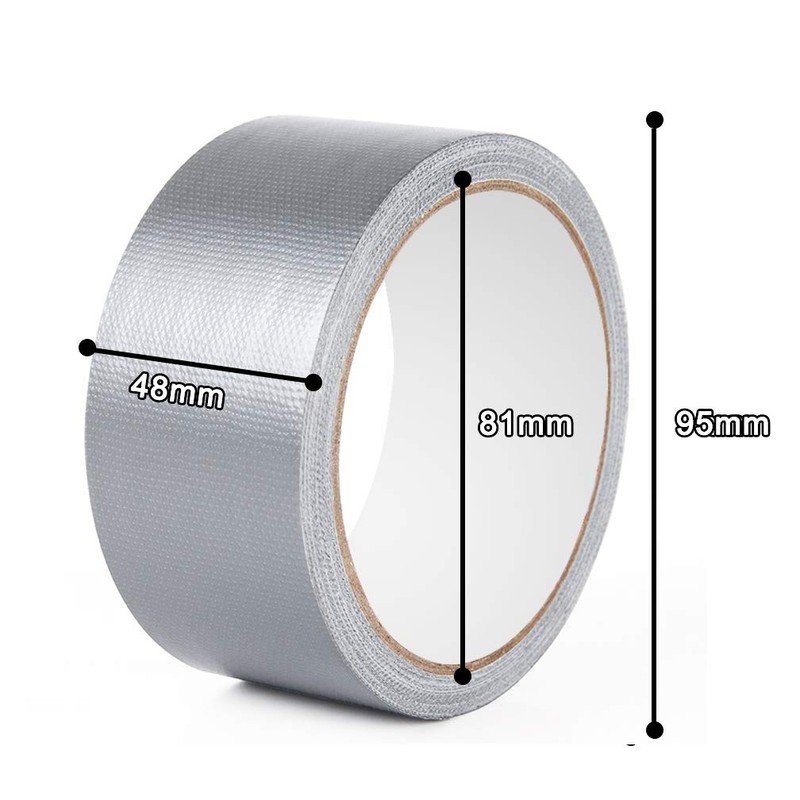 2 Rolls Strong Heavy Duty Silver Duct Tape 48mm x