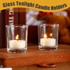 Jeffbaubl 12 Pack Votive Candle Holders, Clear Glass Tealight Candle