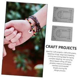 SEWACC 2pcs Bead Board Jewelry Making Tray Beading Design Tool for Craft Projects for Organizing Sorting Displaying Beads for DIY Necklace Bracelet Making