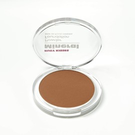 Ruby Kisses Mineral Pressed Powder Foundation, Medium to Full Coverage Natural Finish 0.35 Ounce (Chestnut)