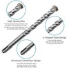 Cididu 17 Pcs Rotary Hammer Drill Bits for Concrete, Carbide-Tipped