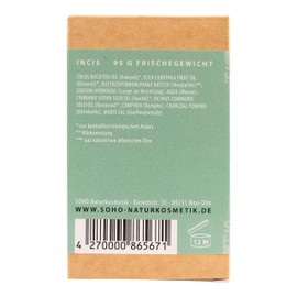 SOHO Naturkosmetik Face Soap "Jersey" with Activated Carbon • Solid Soap with Camphor • Vegan Facial Cleansing for Combination Skin