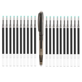 ibotti Heat Erasable Fabric Pen with 20 Refills for Tailors Sewing, Quilting, Crafts And Dressmaking Disappearing Ink, Black