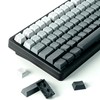 dagaladoo White/Grey Topographic keycap Sets Line Backlit Gradient keycaps Shine