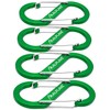 ALPLAKE ® - Pack of 4 Material Carabiners, Double Carabiner,