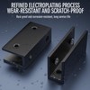 Ranbo 2 Pcs Frameless Glass Clamp Brackets for Shelf and