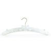 HANGERWORLD 5 Pack of White Satin Padded Hangers, 17inch Bridesmaid