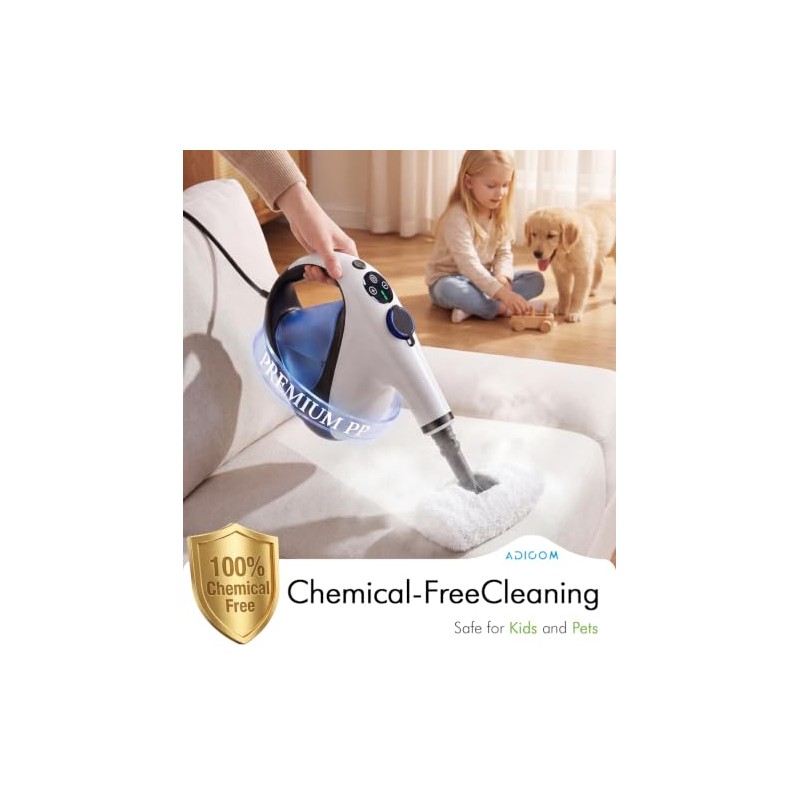 ADICOM Handheld Steam Cleaner - Instant 3s Heat-Up for Easy