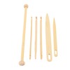 6Pcs Wood Hand Loom Stick Set Wood Weaving Crochet Needle