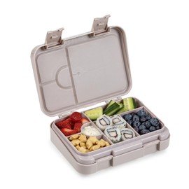 nouka Chill Bento Lunch Box | Easy to Open Latches | Spill Proof Design | 6-Compartment Removable Tray | Bloom