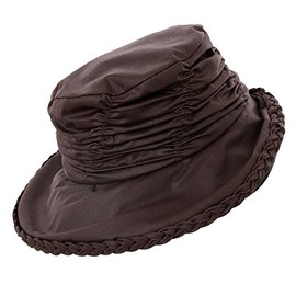 JMC Trading Company Ladies Wax Rouched HAT Brown
