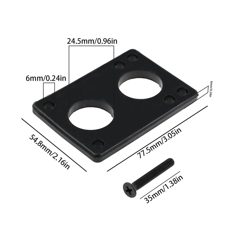 SING F LTD 10pcs 6mm Skateboard Gasket Riser Pads with