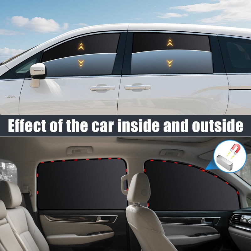 ZATOOTO Car Window Shades for Honda Odyssey 2020-2024, 4 Pcs