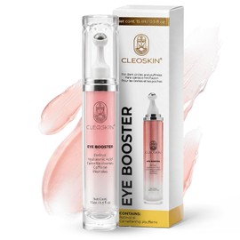 CLEOSKIN Crema para Contorno de Ojos con 3% Retinol y 5% Cafeína (15ml) – Tratamiento Reafirmante para Ojeras, Bolsas y Patas de Gallo con Aplicador Roll-on Metálico