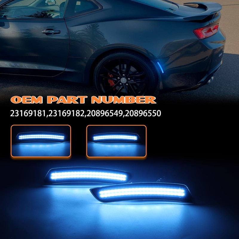 AreLokpri Front Rear Bumper Side Marker Lights Compatible with Chevy