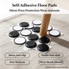 16 Pack Furniture Sliders 1.5 Inch for Carpet Black